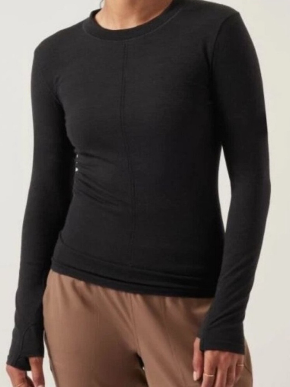 Athleta Ascent Seamless Wool Blend Long Sleeve Top